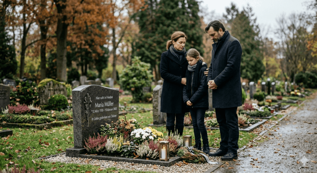 Familie trauert am Grab urnenheimat.de Sidebar 1